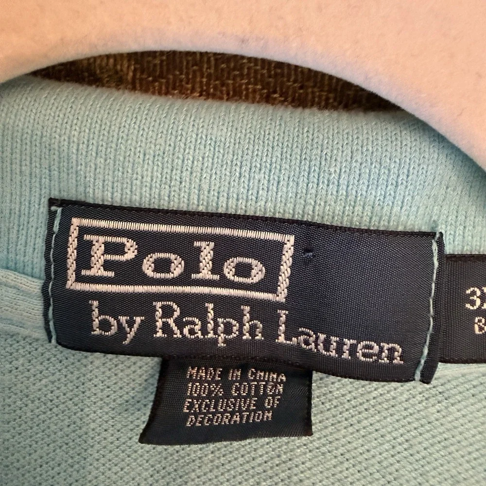 Polo Ralph Lauren Men's 3XB Big Blue Polo Shirt Pink Pony Logo Cotton